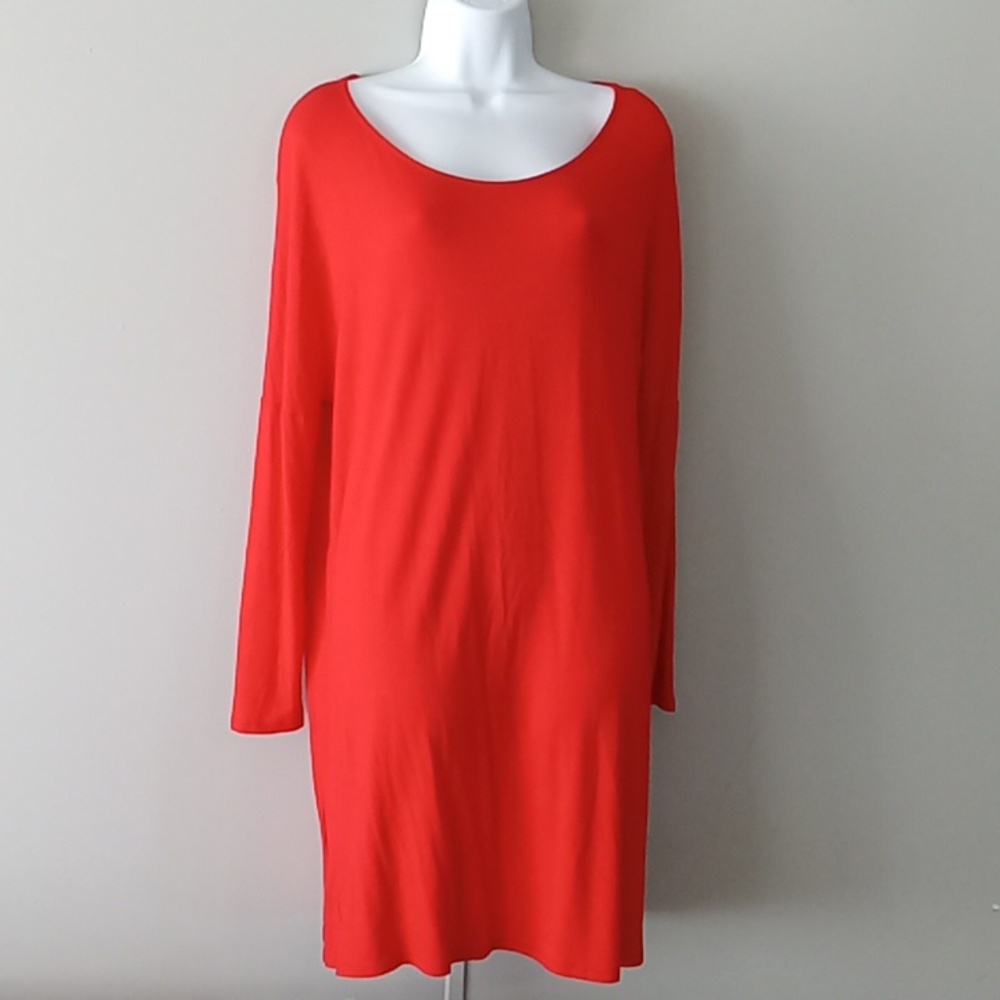 Brenda's large red dress